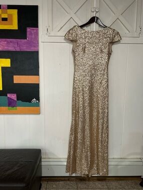 Sorel Beige Satin Dress by Sorella Vita